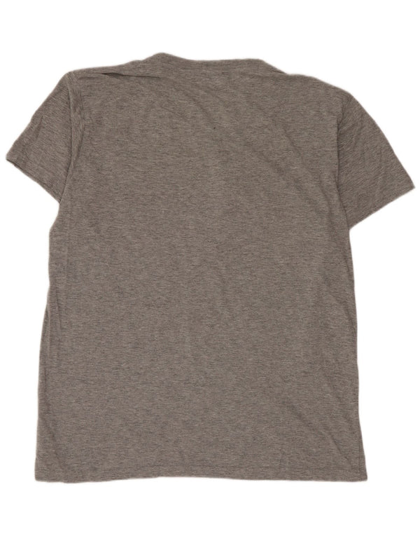 Diesel Camiseta masculina gráfica Top grande algodão cinza