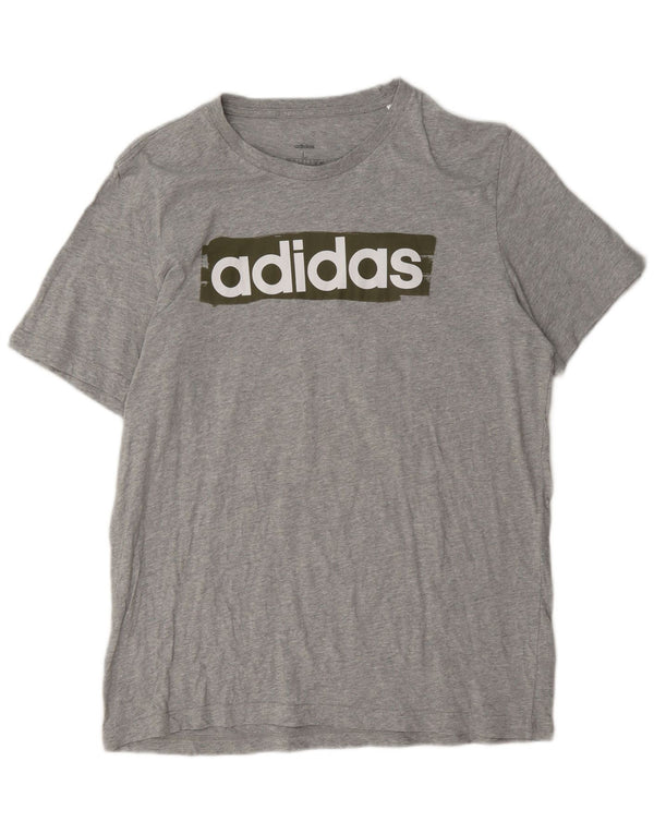 Camiseta Adidas Masculina Graphic Top Grande Algodão Cinza
