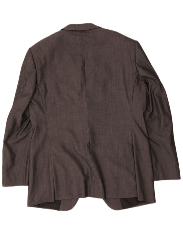 Jaqueta blazer masculina Marks & Spencer Autograph 1 botão Reino Unido 42 grande lã cinza