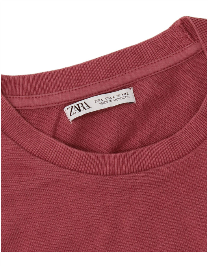 Zara Camiseta masculina grande rosa