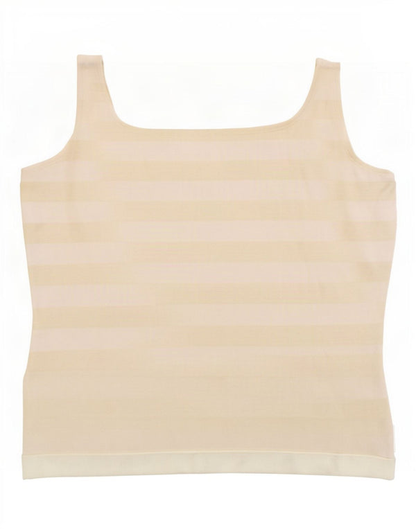 Marina Yachting Womens Crop Cami Top UK 18 XL Amarelo Listrado