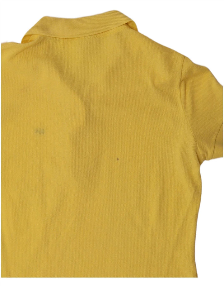 Camisa polo feminina Lacoste tamanho 38 algodão amarelo médio