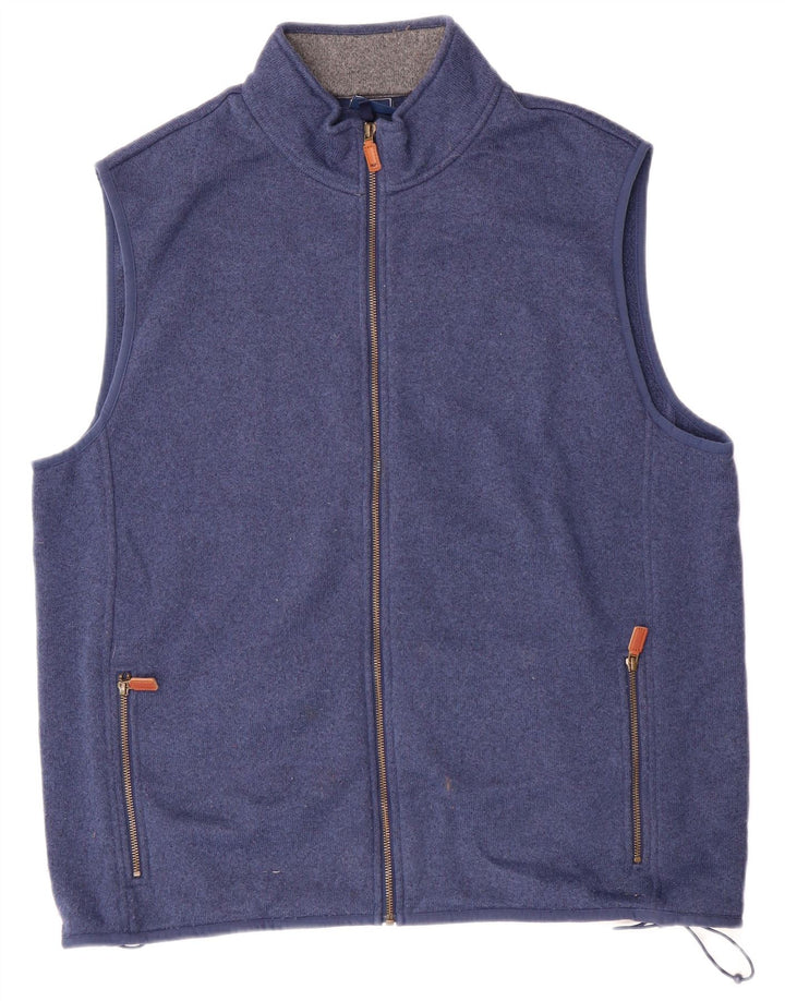 Jaqueta masculina sem mangas Vineyard Vines XL azul manchada formal