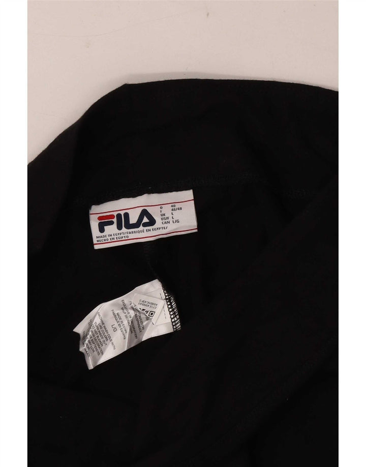 Fila Womens Graphic Crop Leggings Grande Algodão Preto