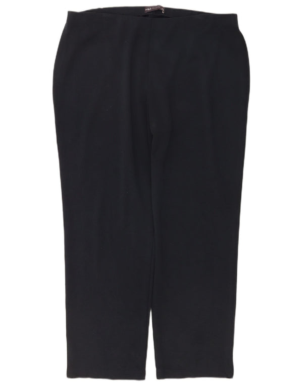 Calça casual feminina Marks & Spencer UK 16 grande W36 L27 azul marinho