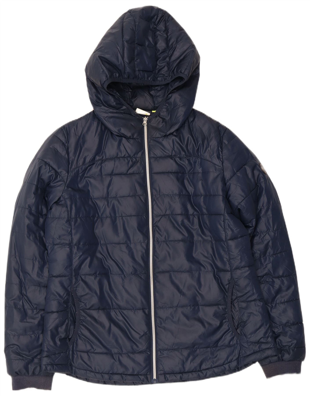 Jaqueta acolchoada com capuz feminino Diadora UK 20 2XL azul marinho poliéster