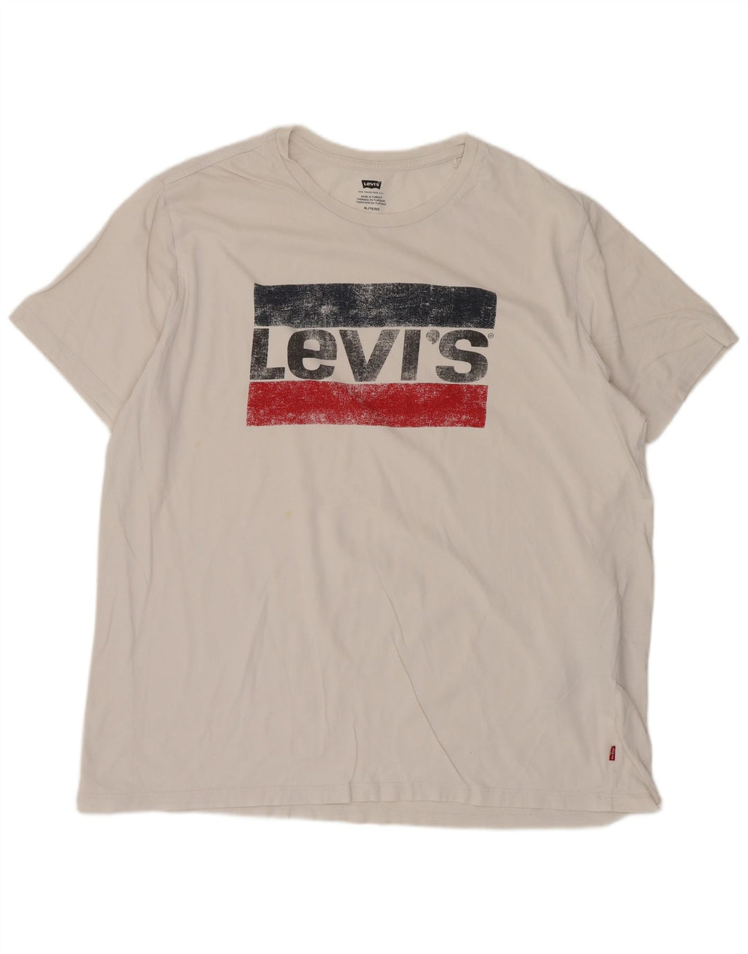 Camiseta gráfica masculina Levi's Top XL algodão branco