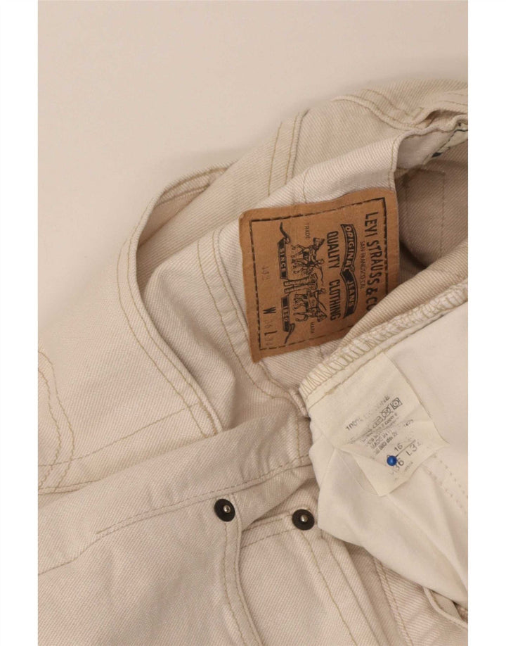 Jeans retos masculinos Levi's W36 L34 algodão bege