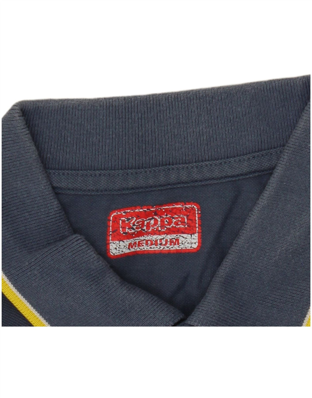 Camisa polo masculina de manga comprida Kappa azul médio