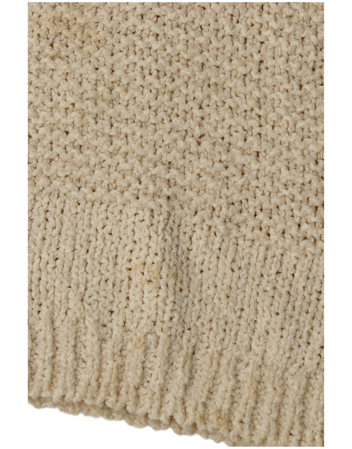 Topshop suéter feminino grande com gola de tartaruga Reino Unido 8 pequeno off white