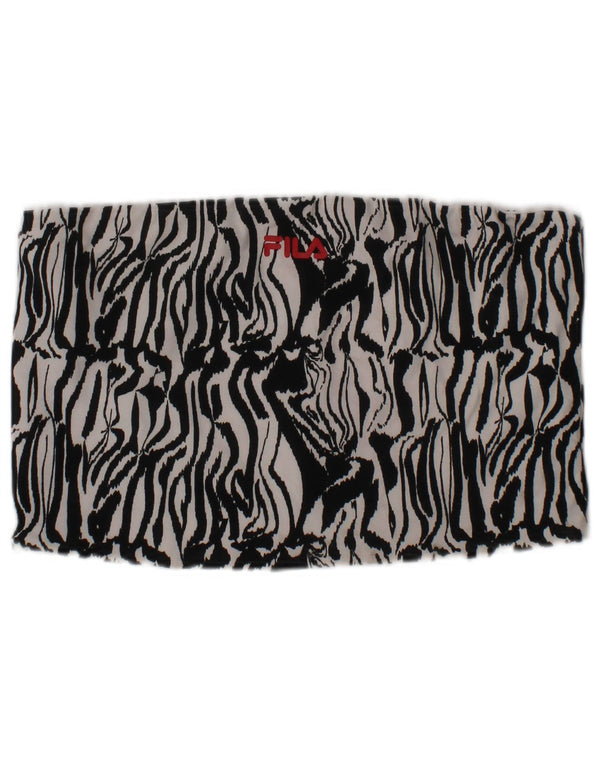 Sutiã esportivo Fila feminino sem alças, top pequeno branco com estampa animal de algodão esportivo