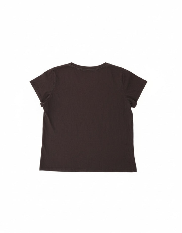 Camiseta feminina LEVI'S UK 16 grande algodão preto