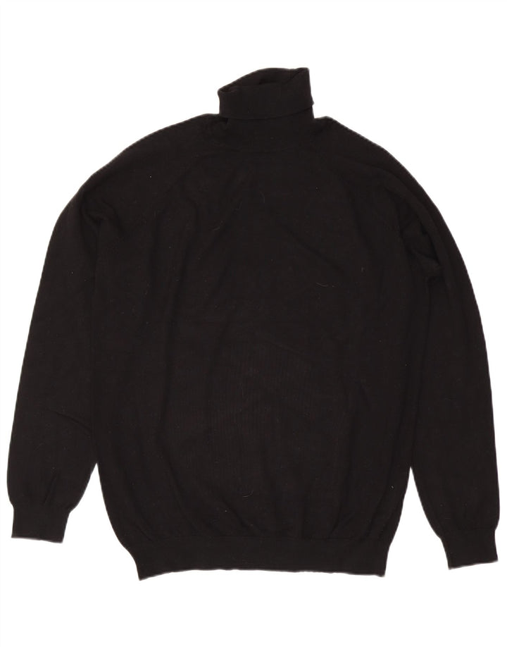 Suéter masculino Zara com gola redonda e viscose preta grande
