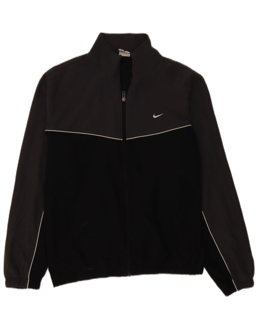 Jaqueta Nike masculina de agasalho grande cinza colorblock poliéster