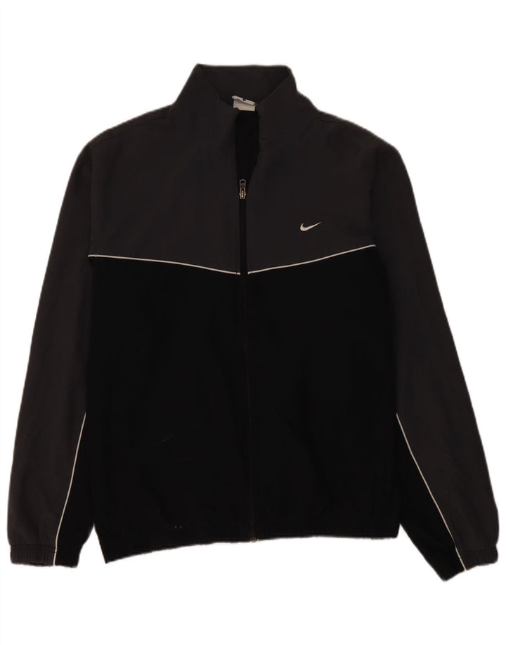 Jaqueta Nike masculina de agasalho grande cinza colorblock poliéster
