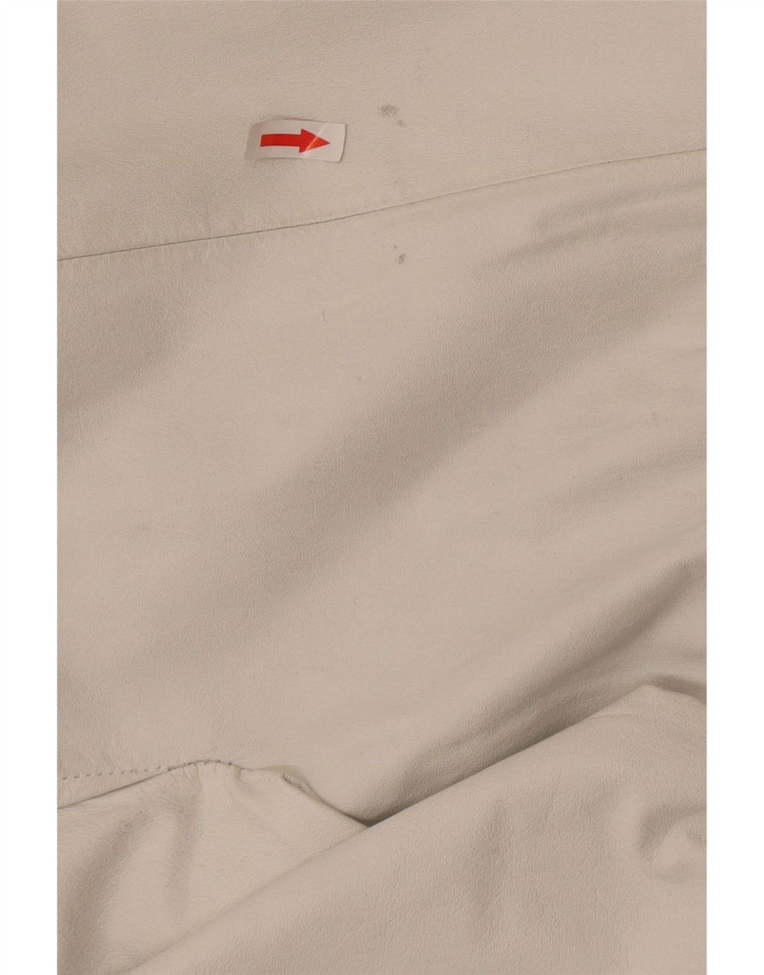 Jaqueta de couro militar das mulheres vintage UE 42 grande couro branco