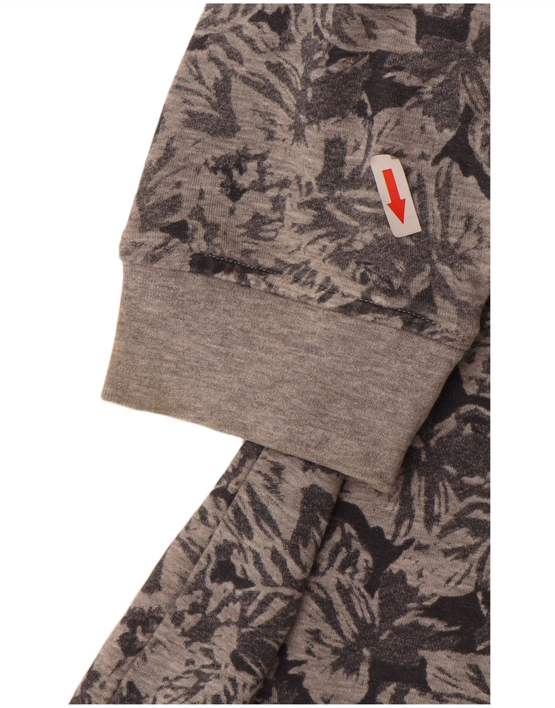 Ellesse moletom feminino oversized uk 14 algodão floral cinza médio