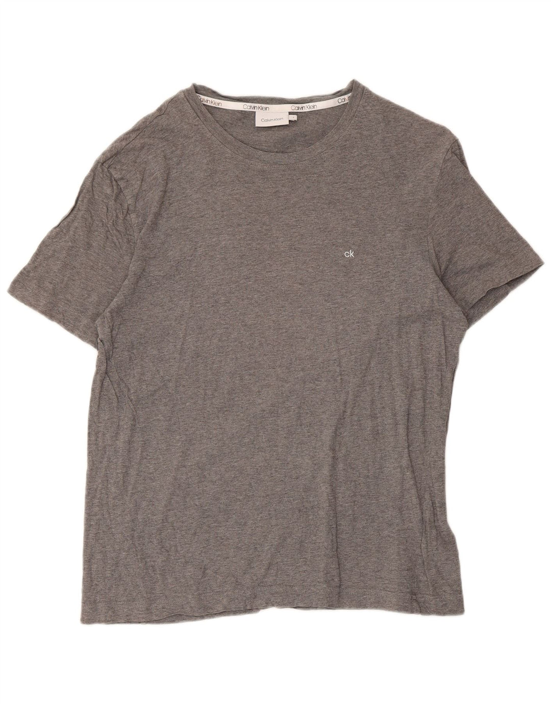 Camiseta masculina Calvin Klein grande algodão cinza