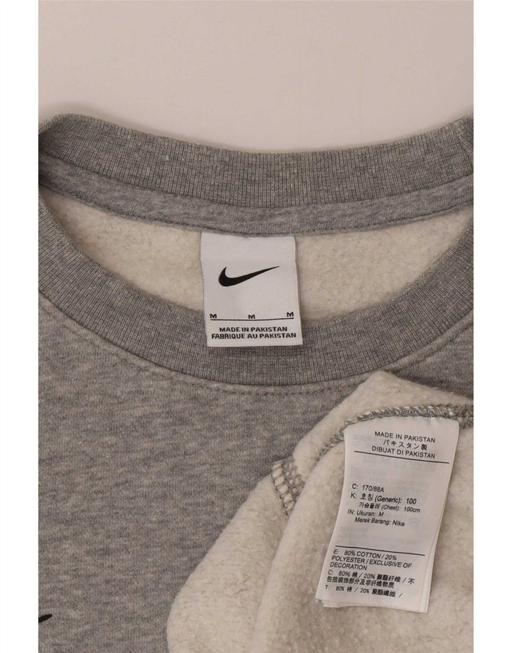 Nike Mens Moletom Jumper Médio Algodão Cinza