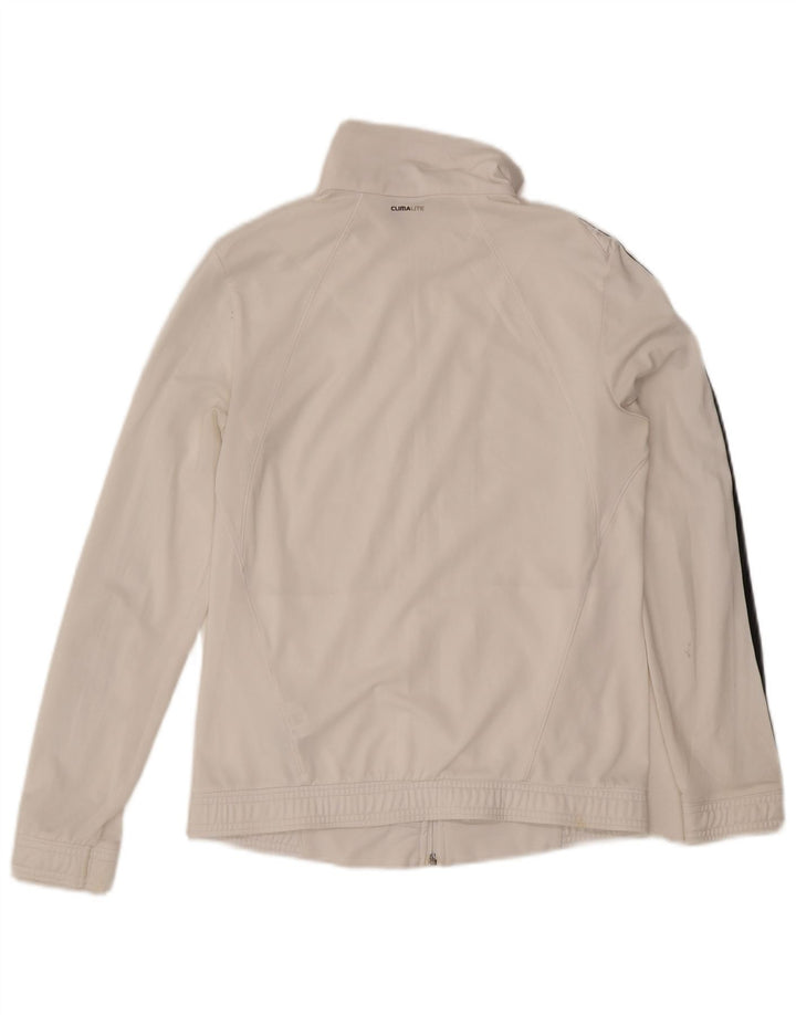 Adidas Womens Clima 365 Tracksuit Top Jacket UK 8/10 Pequeno Poliéster Branco