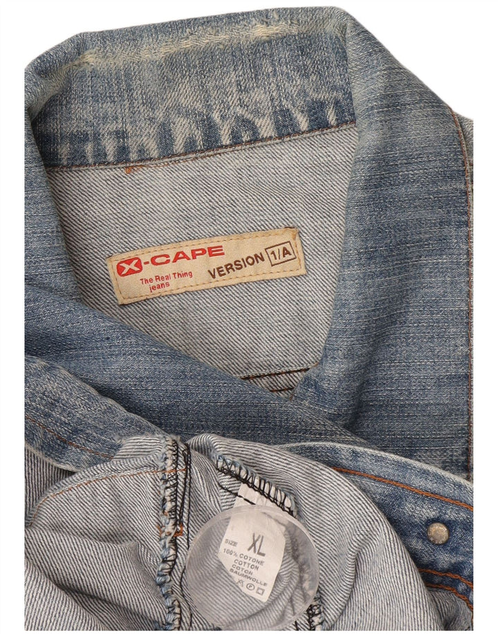 Jaqueta jeans feminina X-Cape UK 18 XL algodão azul