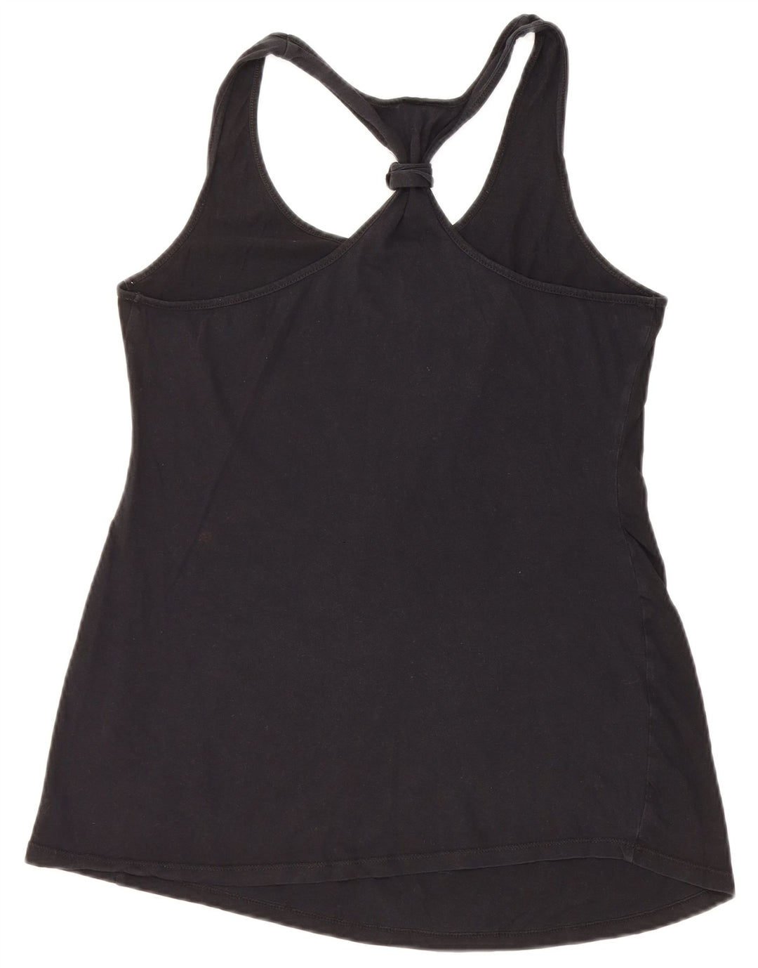 Colete feminino VINTAGE com estampa gráfica UK 12 algodão preto médio