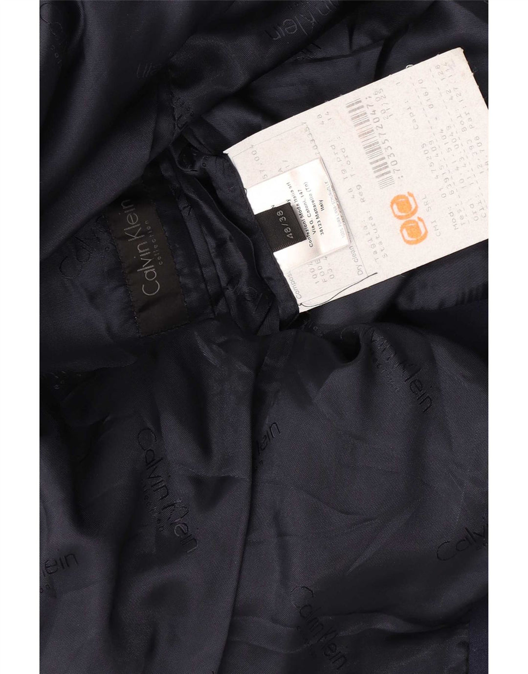 Jaqueta Blazer Masculina Calvin Klein com 1 Botão IT 48 Lã Azul Marinho Médio