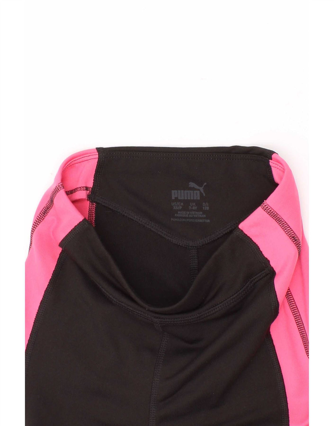 Leggings Puma Graphic Capri para meninas 7-8 anos preto colorblock poliéster