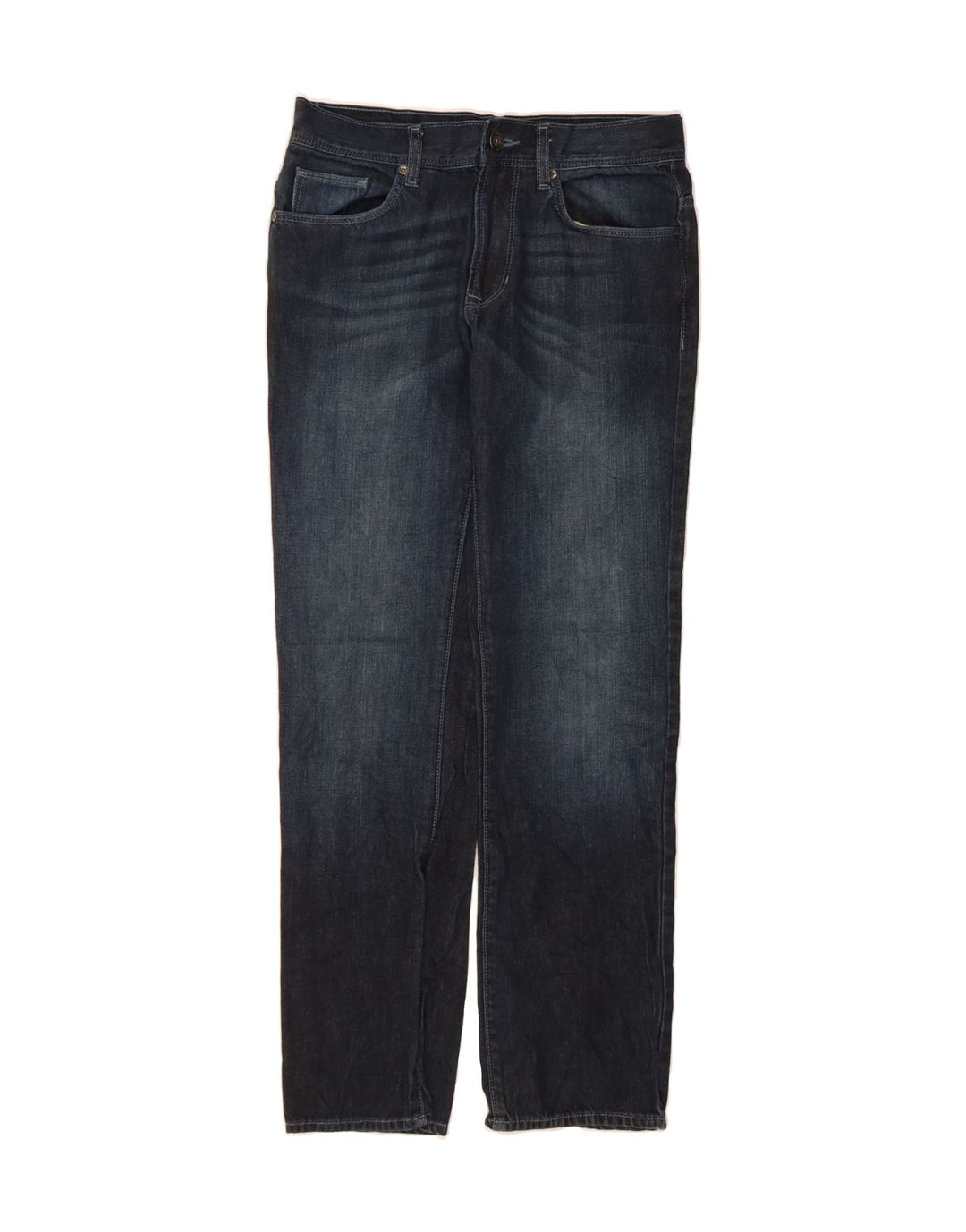 DKNY Womens Straight Jeans W30 L32 Navy Blue Cotton Vintage Dkny and Second-Hand Dkny from Messina Hembry 
