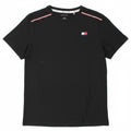 Camiseta masculina TOMMY HILFIGER de algodão preto médio