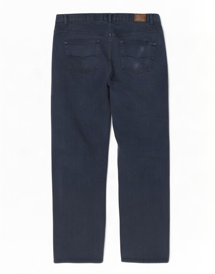 Calça jeans masculina Marks & Spencer Blue Harbor Straight W34 L31 algodão marinho