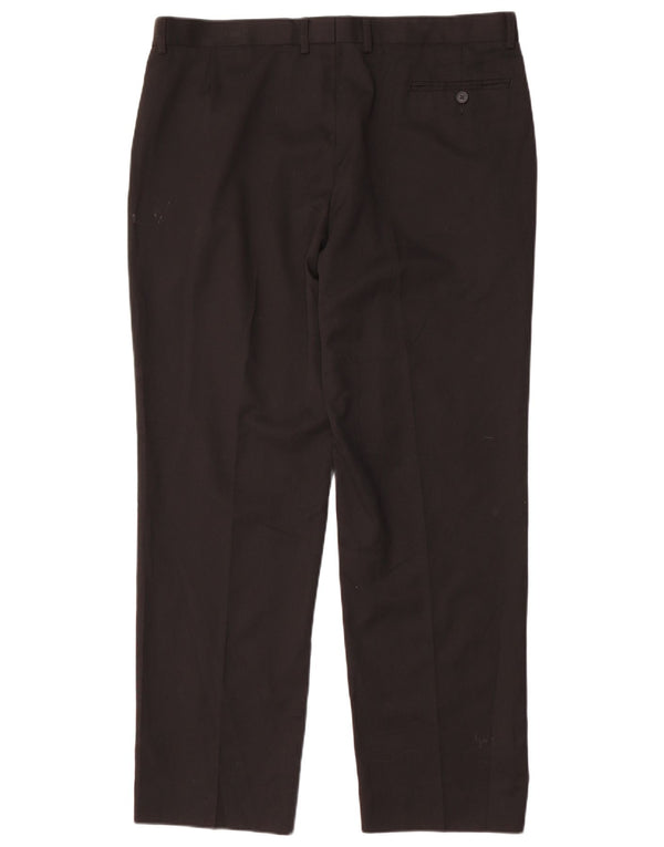 Calça Chino Masculina Marks & Spencer Regular Fit W38 L31 Poliéster Preto