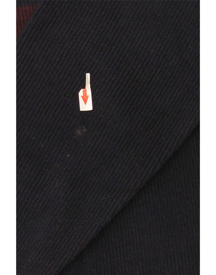 Suéter masculino Marks & Spencer com gola redonda, poliéster azul marinho médio