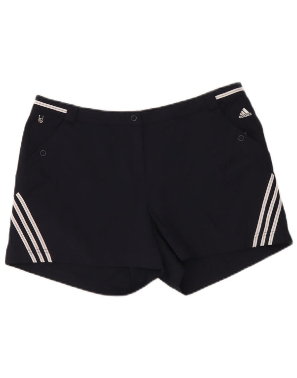 Adidas Womens Climalite Chino Shorts UK 16 Grande W34 Azul Marinho Poliéster