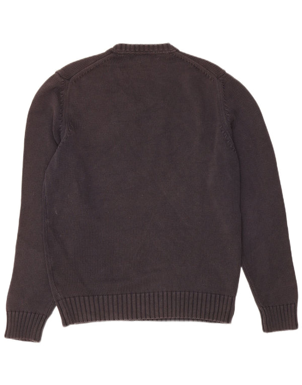 Suéter masculino Zara com decote em V médio azul marinho