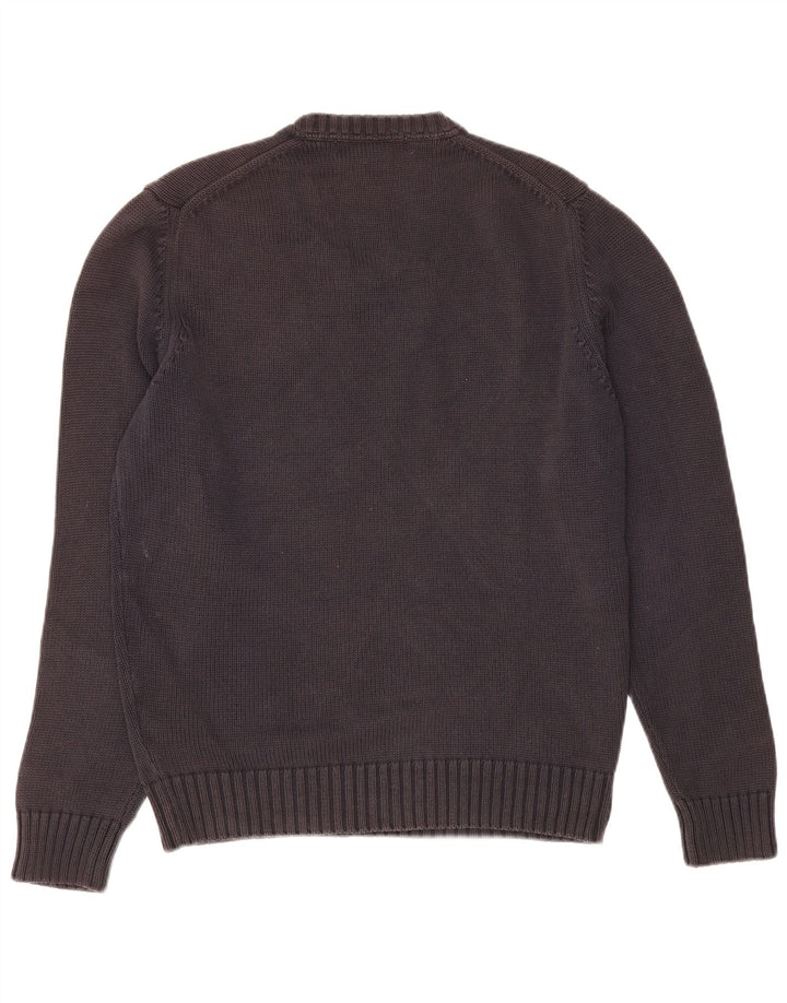 Suéter masculino Zara com decote em V médio azul marinho