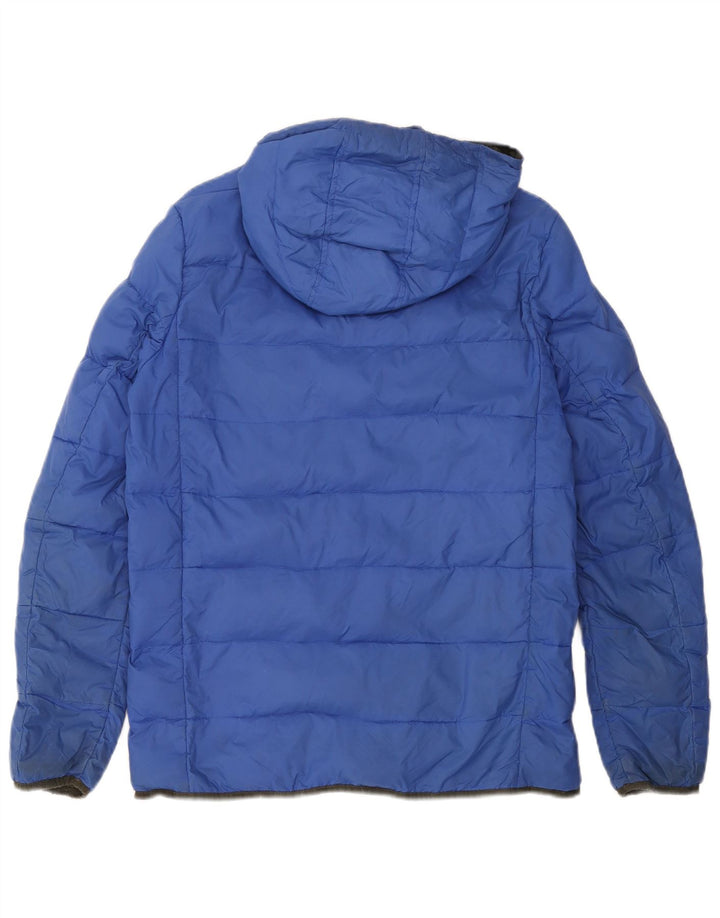 Jaqueta acolchoada com capuz para meninos Armani Junior 15-16 anos azul poliamida