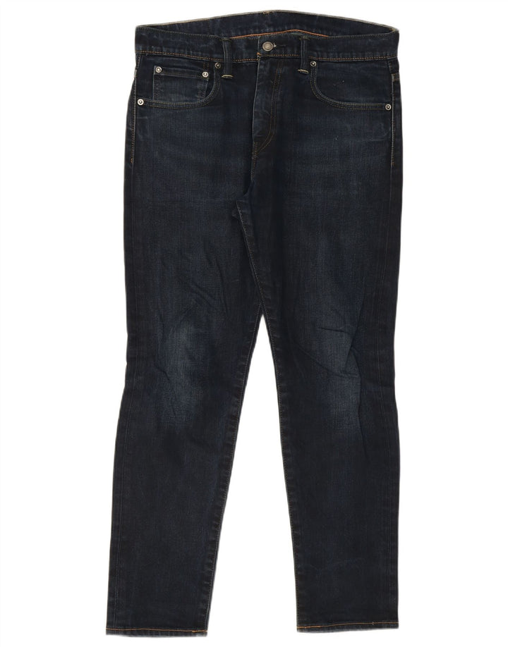 LEVI'S Masculino 520 Slim Jeans W32 L28 Azul Marinho Algodão