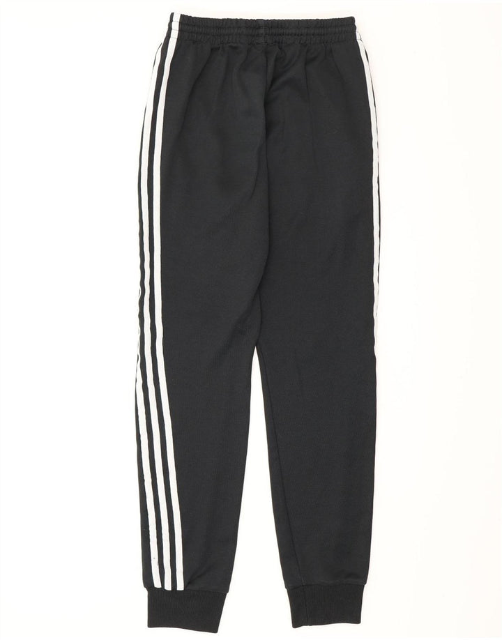 ADIDAS Calças de treino femininas Joggers UK 4 XS Preto Poliéster