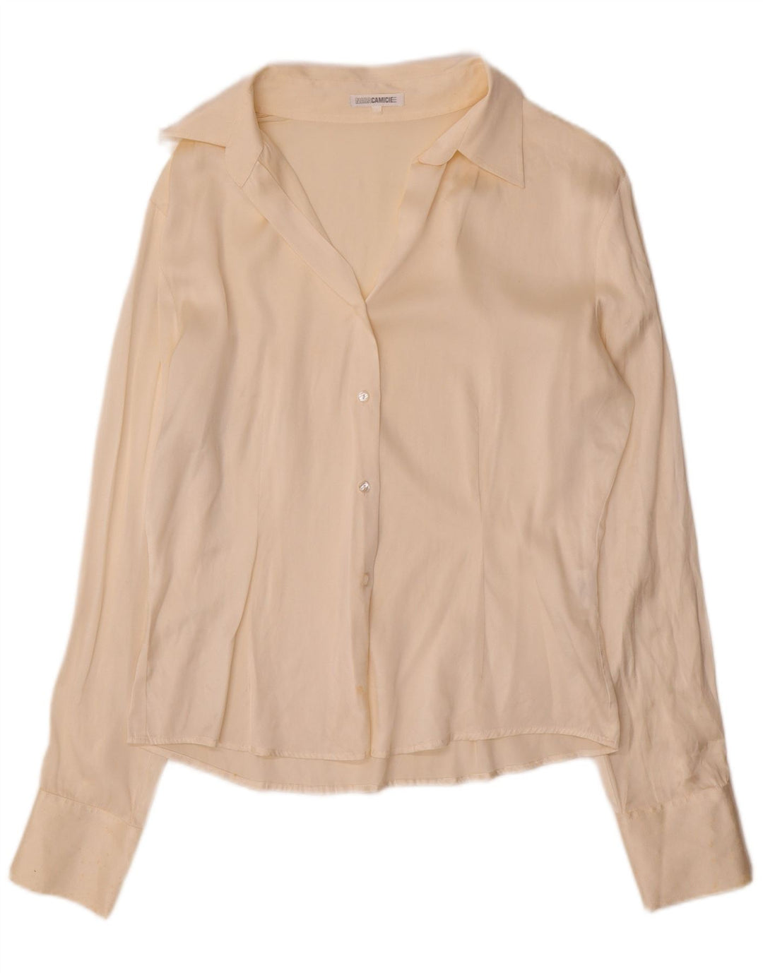 Blusa feminina Naracamicie Reino Unido 16 grande seda branca