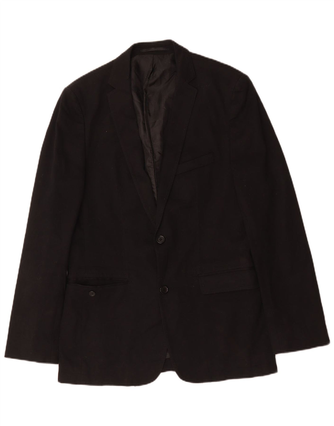 Jaqueta blazer masculina Zara com 2 botões EU 50 viscose preta média