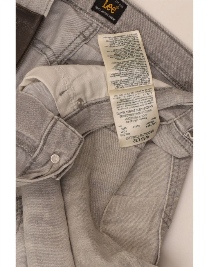 Jeans retos masculinos LEE W33 L32 cinza