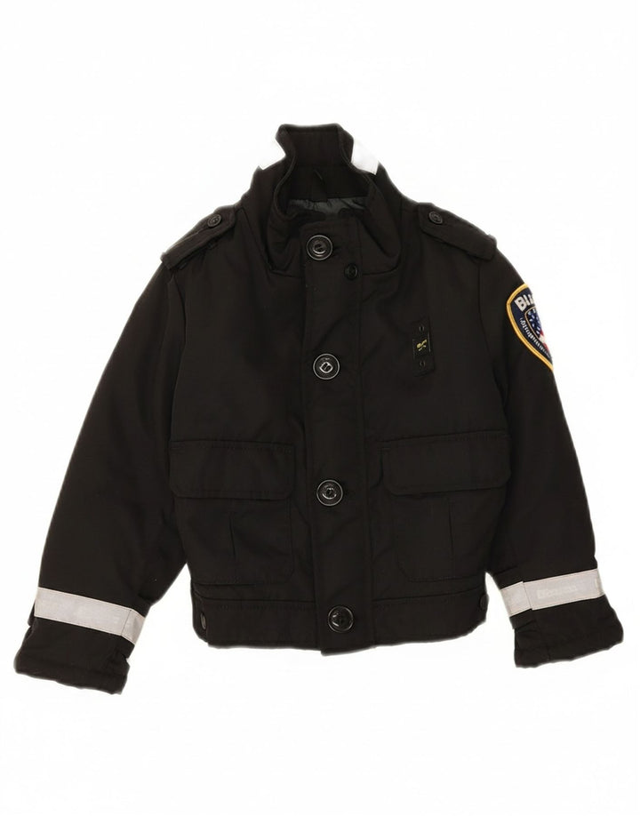 Jaqueta acolchoada BLAUER Boys 3-4 anos nylon preto