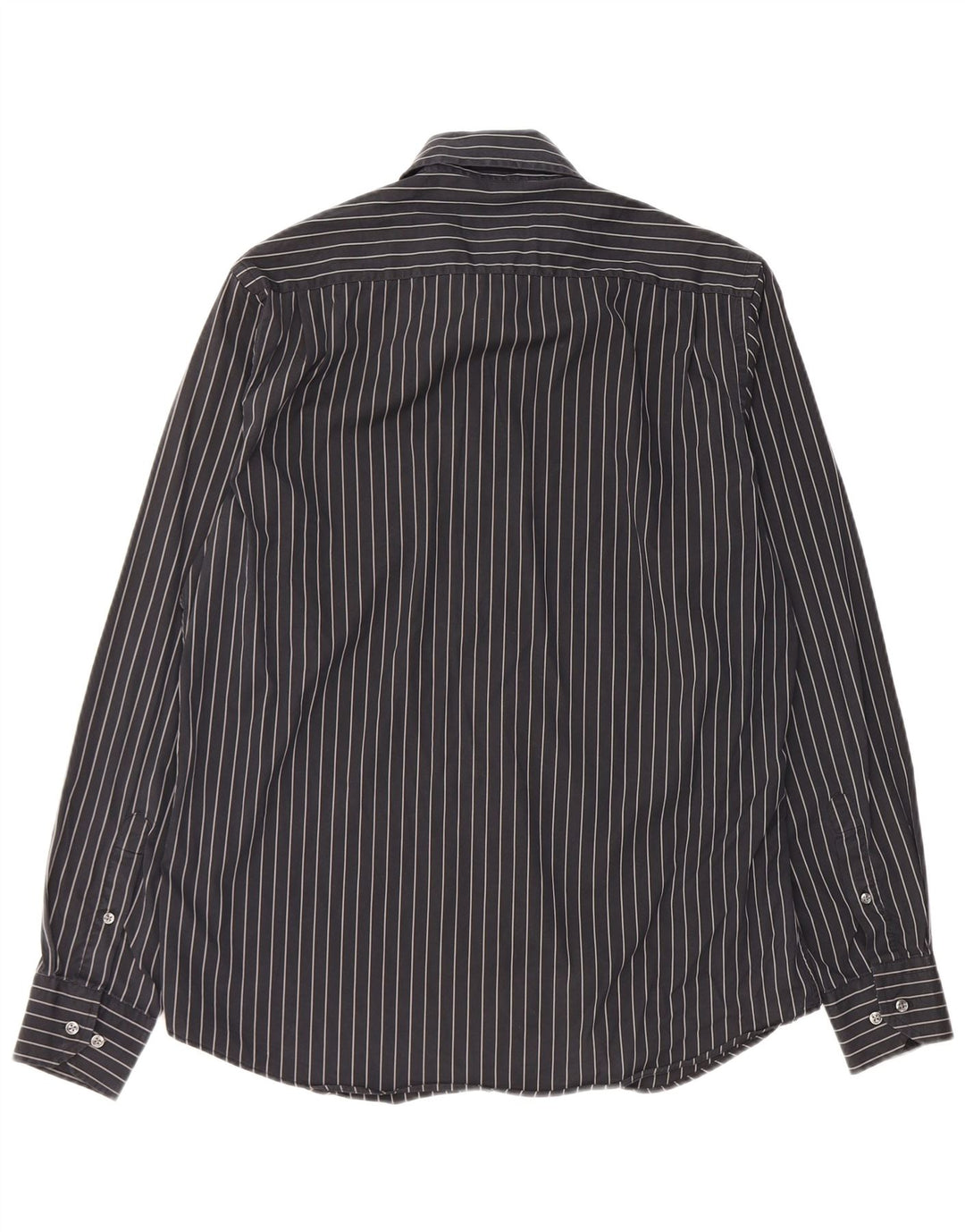Camisa masculina Massimo Dutti listrada preta média