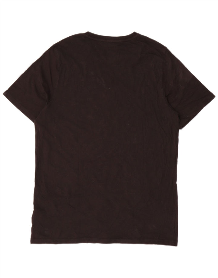 Puma Mens Graphic T-Shirt Top Grande Algodão Preto