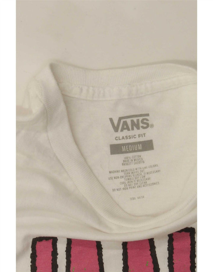 Camiseta Vans Masculina Classic Fit Graphic Top Médio Algodão Branco