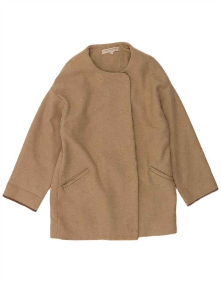Sobretudo oversized feminino French Connection UK 10 lã bege pequena