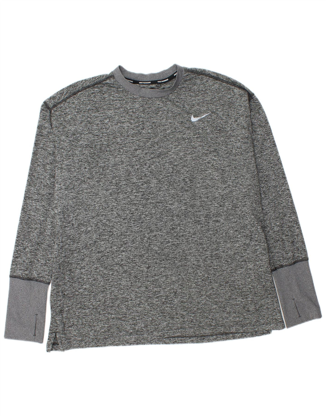Nike Mens Dri Fit Top Manga Longa XL Cinza Poliéster Flecked