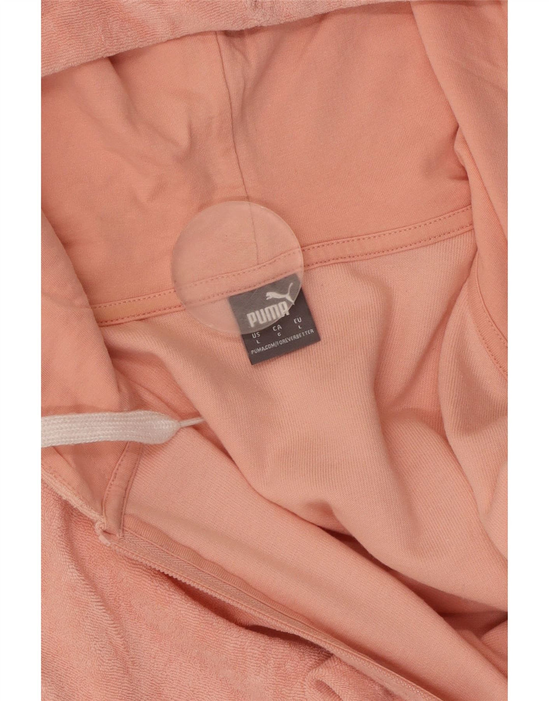 Suéter feminino PUMA Crop Velour Zip com capuz Reino Unido 14 grande rosa