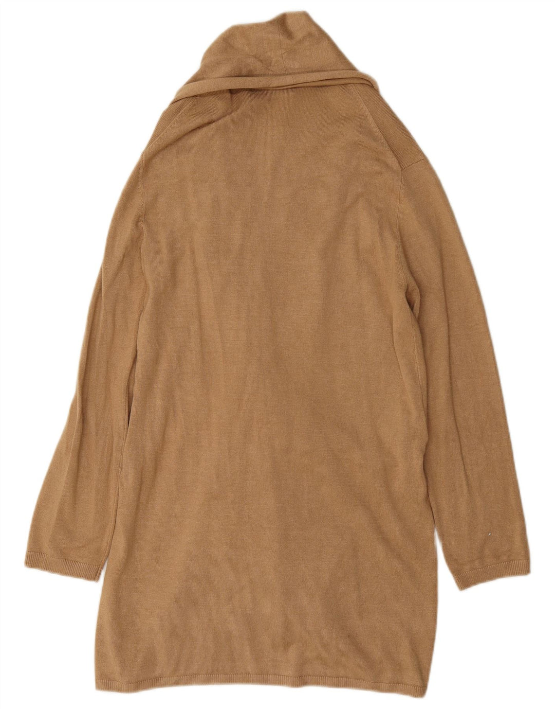 Suéter cardigã feminino Zara Longline Reino Unido 10 pequeno bege